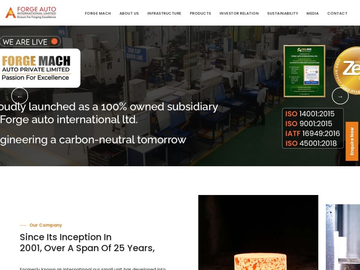 Forge Auto International website